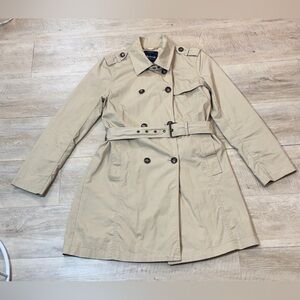 Madewell Women’s Double Breasted Cotton Front Button Trench Jacket Size Small